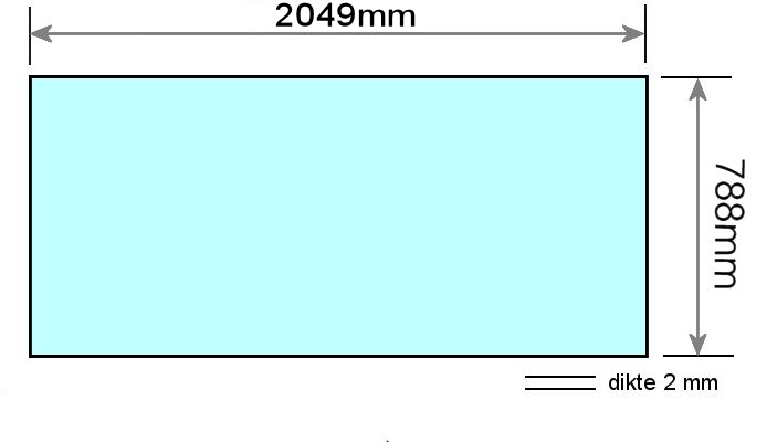 Sunvision hemel acrylplaat L=2049mm